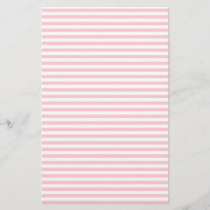 Stripes - White and Pink Stationery