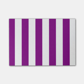 Stripes - White and Purple Post-it Notes