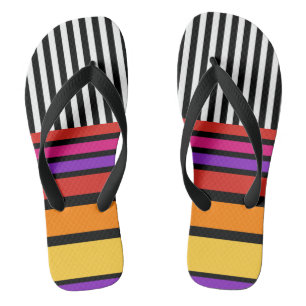 Stripes white & coloured + your backgr. & ideas flip flops