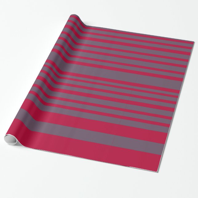 Stripes  Wrapping PaperRed Grey Paper (Unrolled)