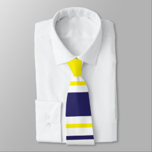 Stripes Yellow Blue Red Pattern Tie