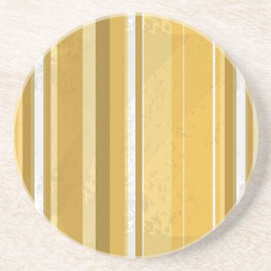 Stripes Yellow Coaster
