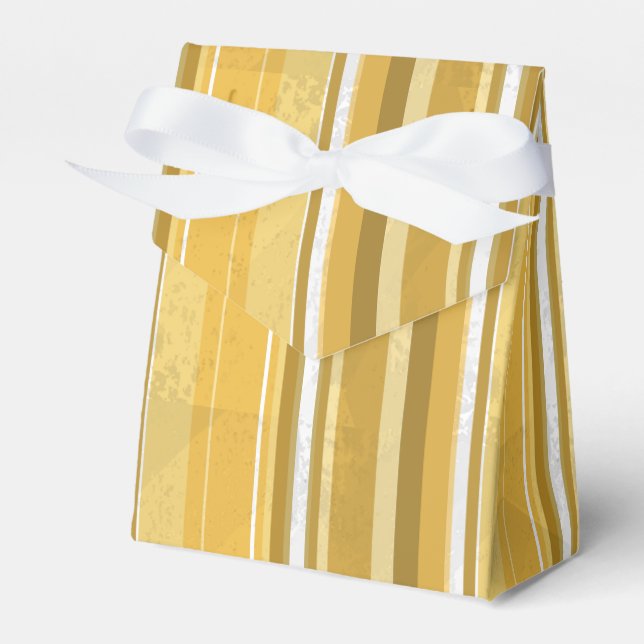 Stripes Yellow Favour Box (Front Side)