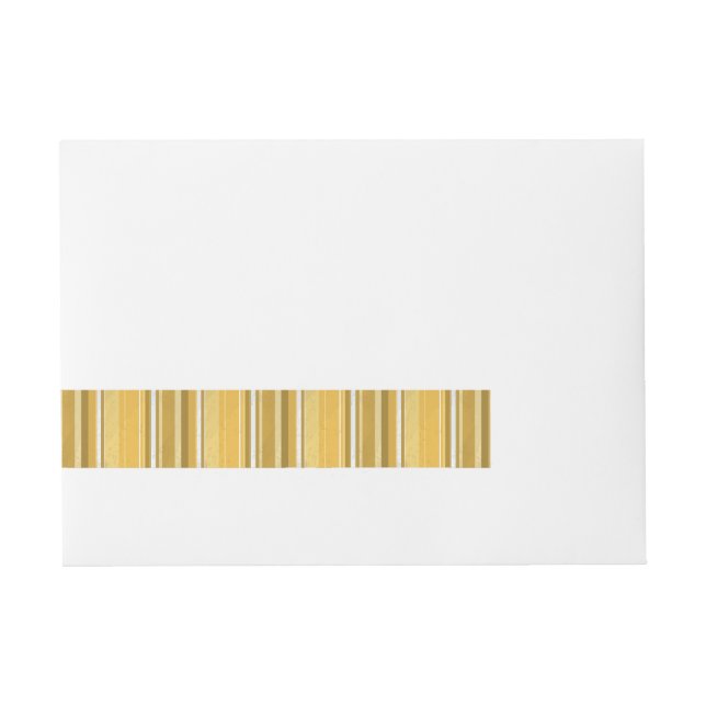 Stripes Yellow Wraparound Address Label (Front)