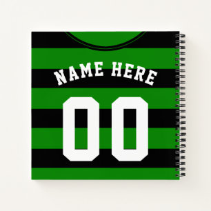 Stripesd Jersey Template Notebook Soccer Footy