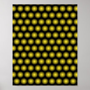Stripey Ball Pattern Poster