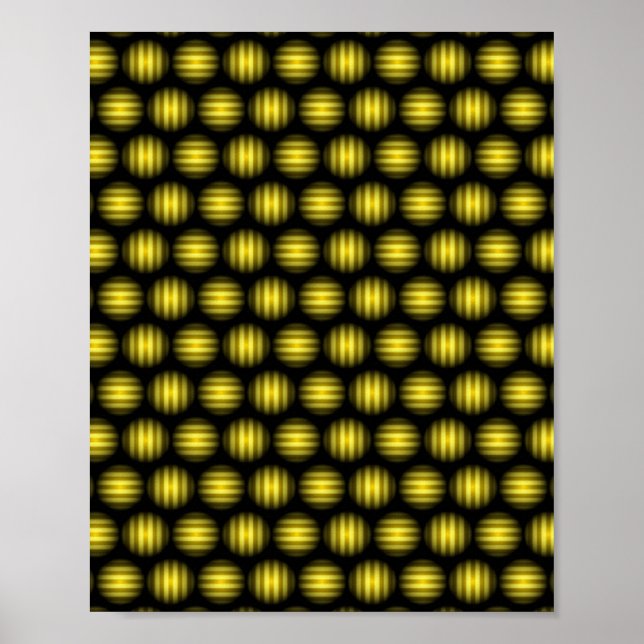 Stripey Ball Pattern Poster (Front)