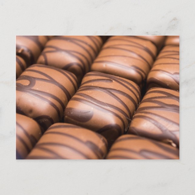 Stripey Chocolates Postcard (Front)