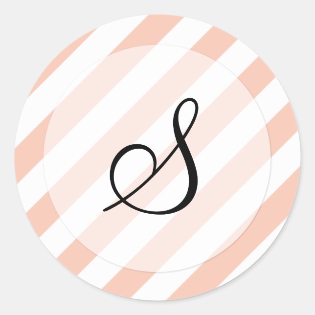 Stripey Goodness (Pattern) Classic Round Sticker (Front)