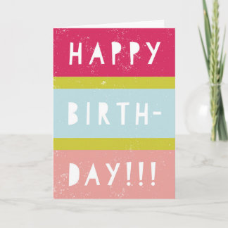 stripey & happy card