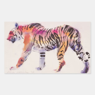Stripey Rectangular Sticker