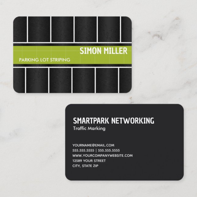Striping Contractor Business Card (Front/Back)