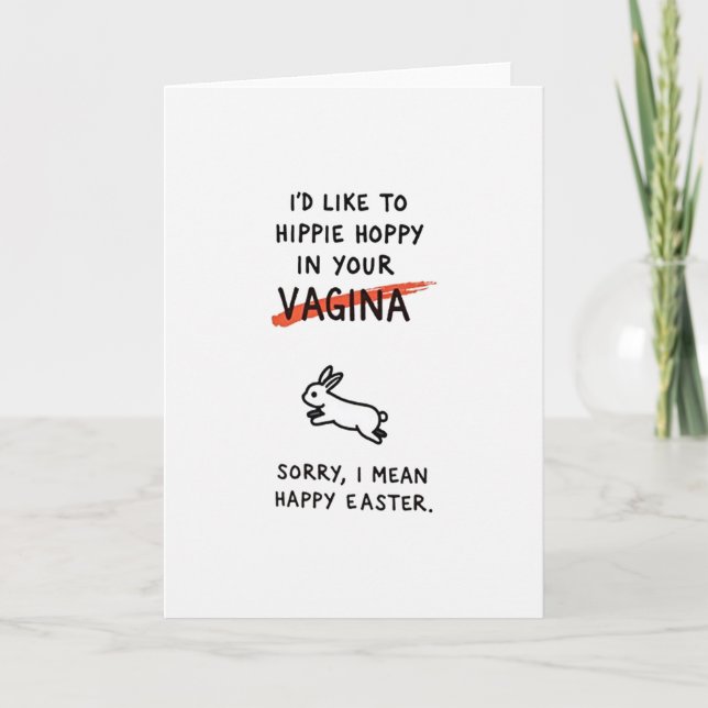 Stripped Easter Message Card (Front)