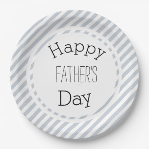 Stripped Father's Day Paper Plates