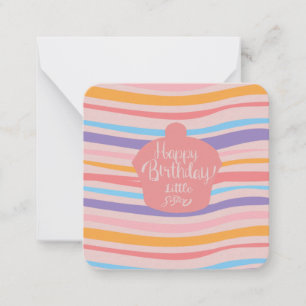 Stripped Happy Birthday Sister Card
