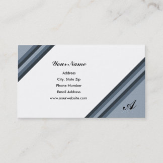 Stripped Monogram Business Cards