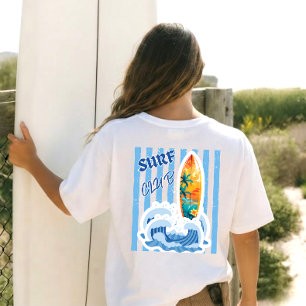 Stripped Surf Board Beach Wear T-Shirt
