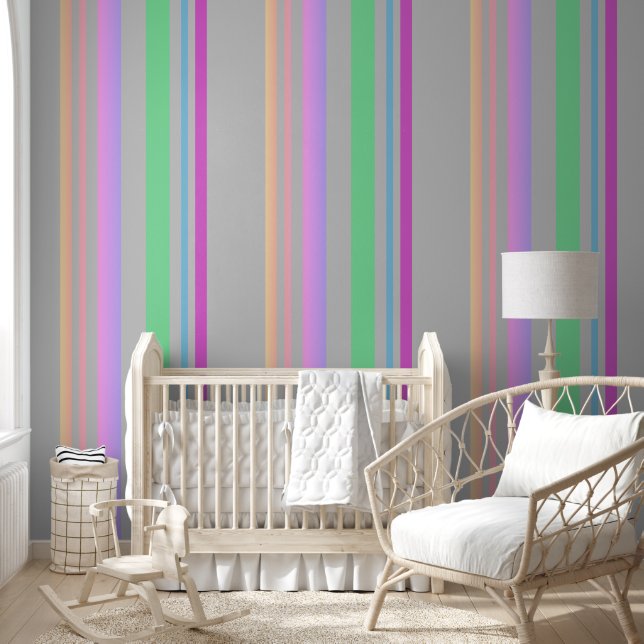  strips colourful wallpaper (Kids)