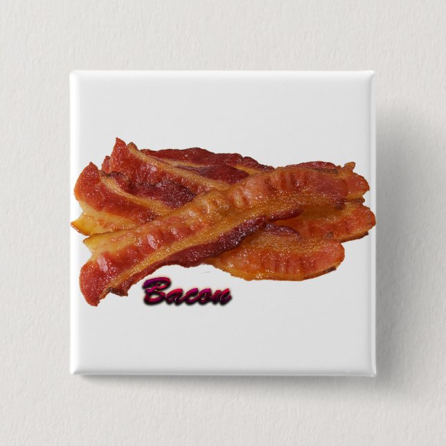 Strips of Bacon 15 Cm Square Badge (Front)