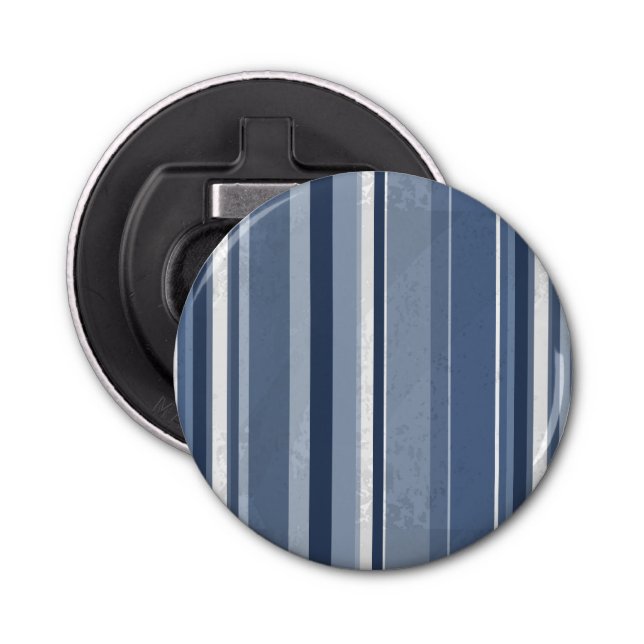 Strips of Blue and white Bottle Opener (Front)