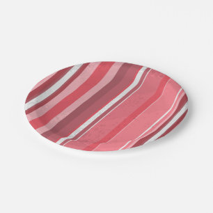 Strips of Pink Paper Plate