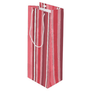 Strips of Pink Wine Gift Bag