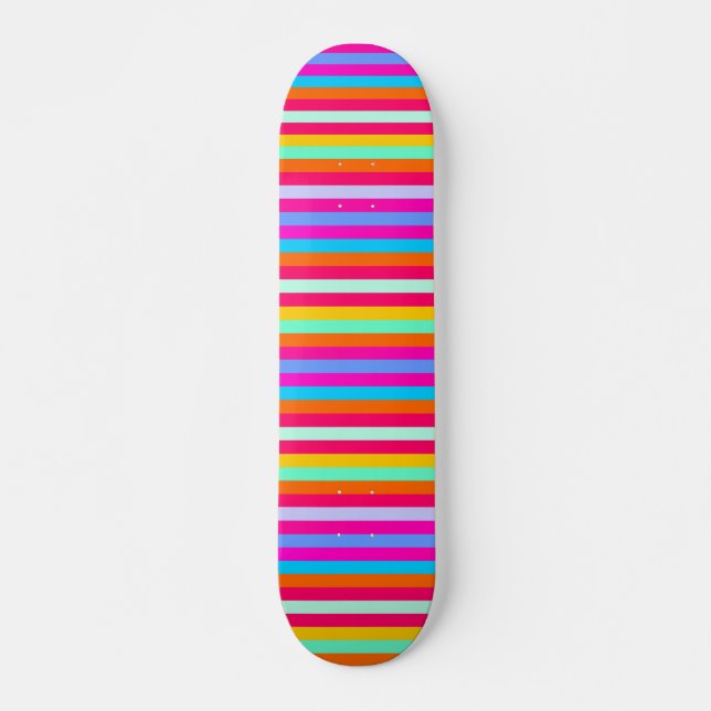 Stripy Colour Skateboard (Front)