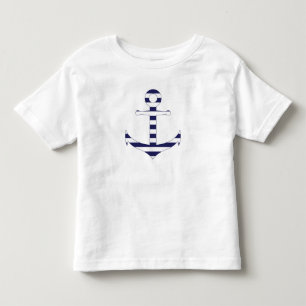 Stripy nautical anchor toddler T-Shirt
