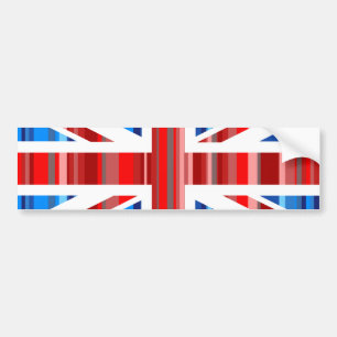 Stripy UK Bumper Sticker