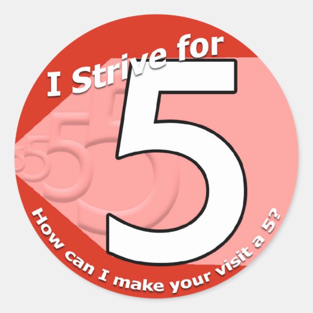 Strive for 5 Stickers (Front)