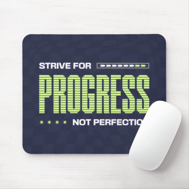 Strive for Progress Not Perfection Motivational Mouse Mat (With Mouse)
