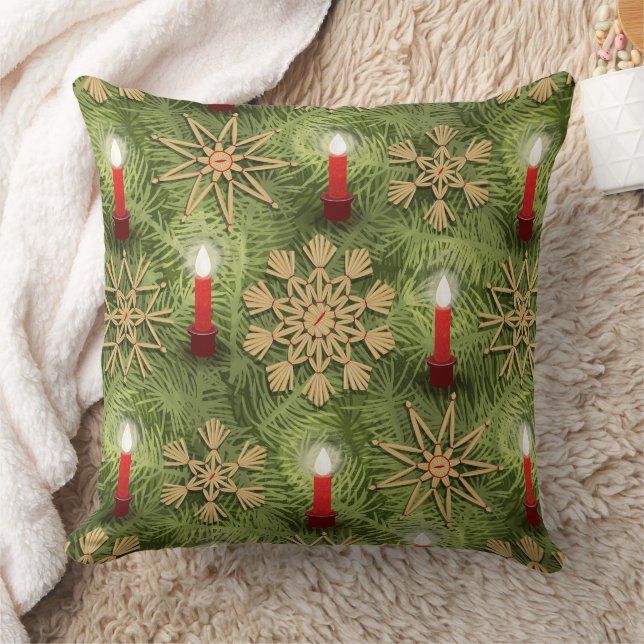Strohsterne and Candles Cushion (Blanket)