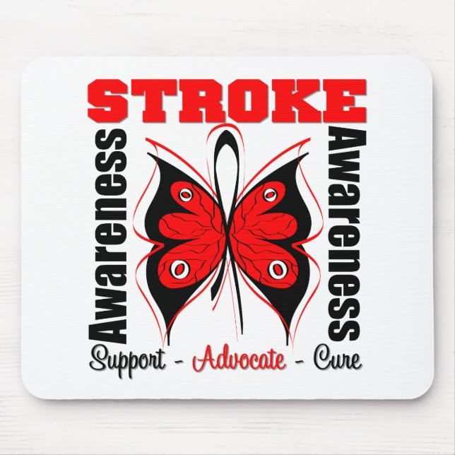 Stroke Awareness Butterfly Mouse Mat (Front)