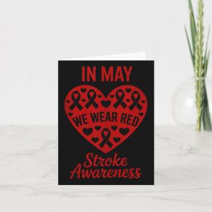 Stroke Awareness In May We Wear Red Month 2025 Men Card