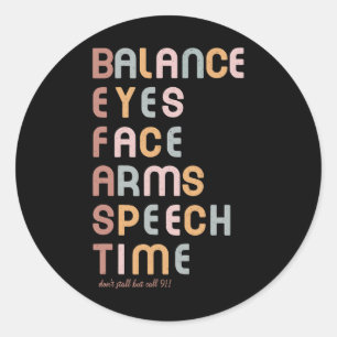 Stroke Awareness Month Red Ribbon Neuro Nurse Stro Classic Round Sticker
