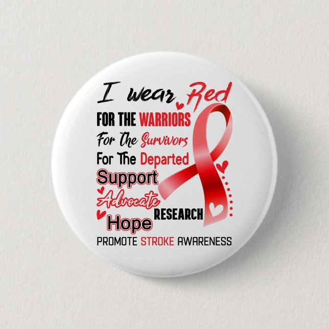 Stroke Awareness Month Ribbon Gifts 6 Cm Round Badge (Front)