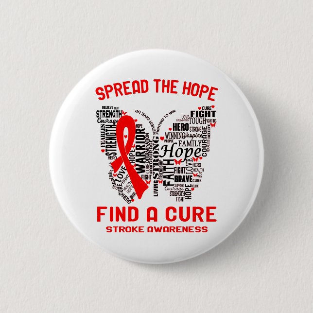 Stroke Awareness Month Ribbon Gifts 6 Cm Round Badge (Front)