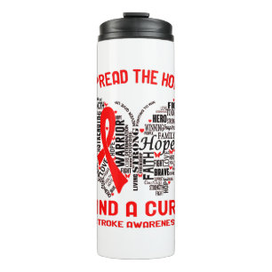 Stroke Awareness Month Ribbon Gifts Thermal Tumbler