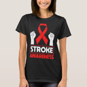 Stroke Awareness Red Ribbon Fight T-Shirt