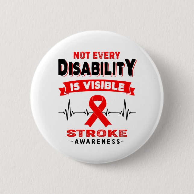Stroke Awareness Ribbon Support Gifts 6 Cm Round Badge (Front)