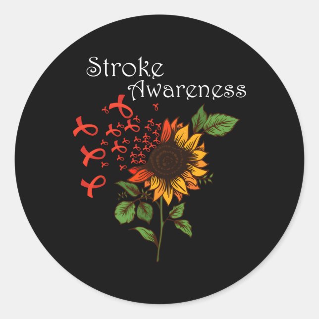 Stroke Awareness Stroke Survivor Stroke Classic Round Sticker (Front)