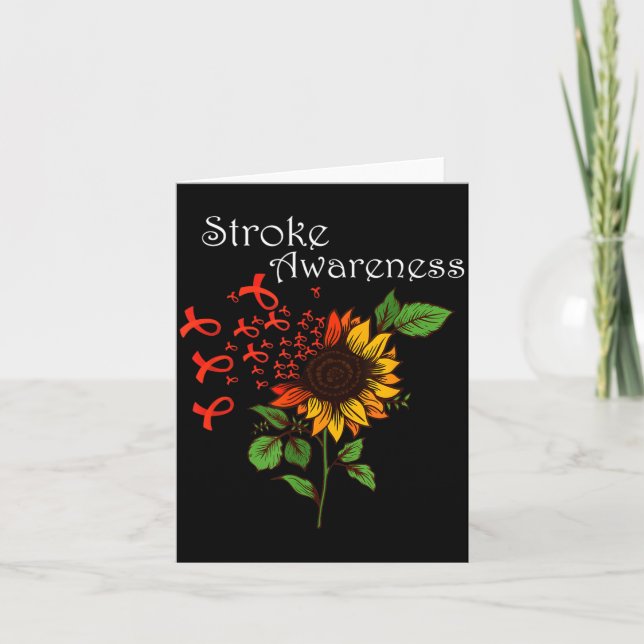 Stroke Awareness Stroke Survivor Stroke Design Card (Front)