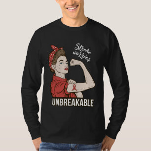 Stroke Awareness Stroke Warrior Unbreakable T-Shirt