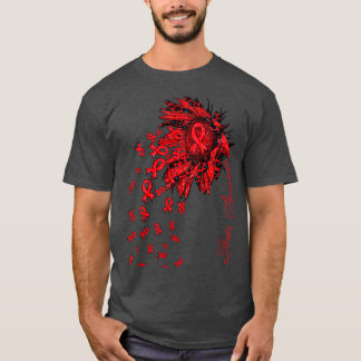 Stroke Awareness Sunflower ribbon flowers fall T-Shirt