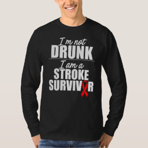 Stroke Awareness Survivor Proud Funny Strong Warri T-Shirt