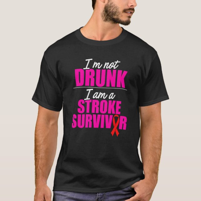 Stroke Awareness Survivor Proud  Strong Warrior T-Shirt (Front)