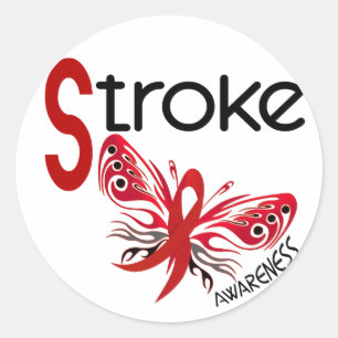 Stroke BUTTERFLY 3.1 Classic Round Sticker