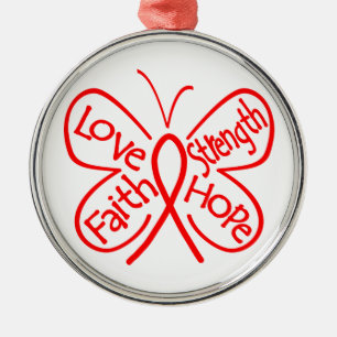 Stroke Butterfly Inspiring Words Metal Tree Decoration