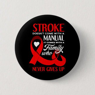 Stroke Doesnt Come With A Manual Red Stroke 6 Cm Round Badge
