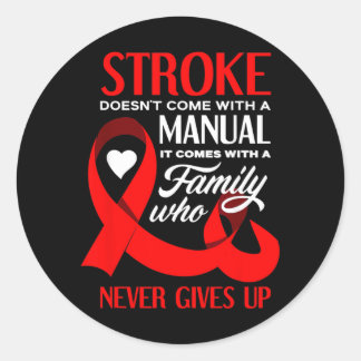Stroke Doesnt Come With A Manual Red Stroke Classic Round Sticker